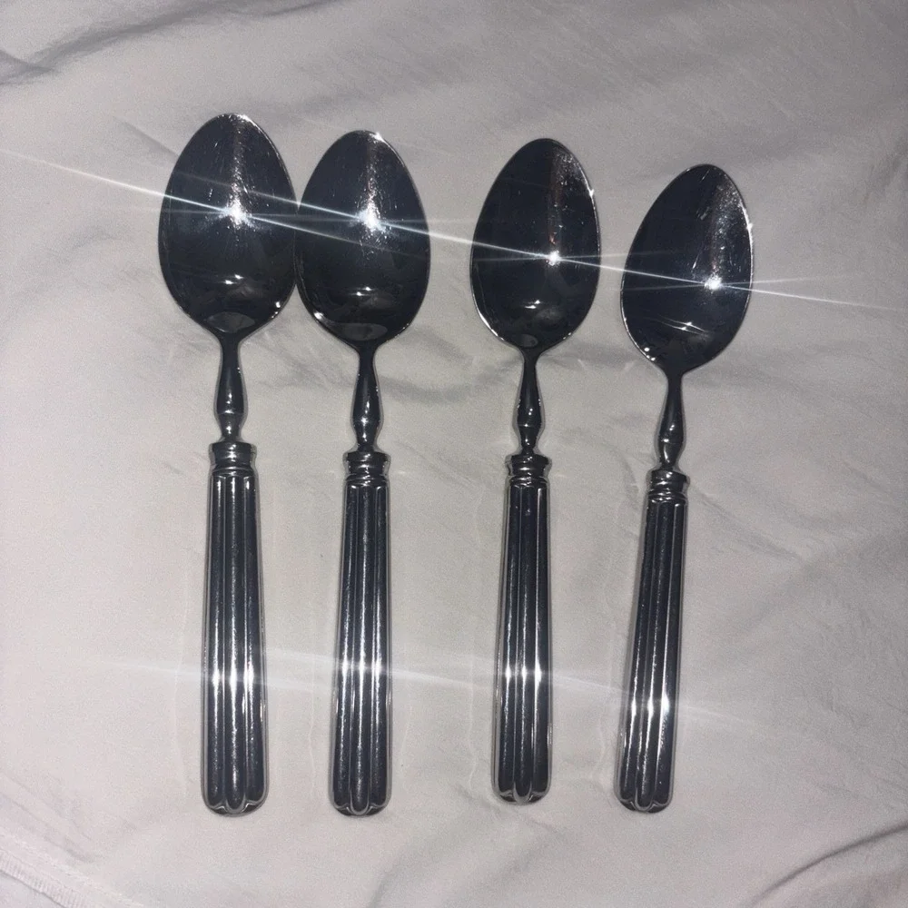 Pottery Barn Toulouse Stainless Serving Spoon Set of 4 Portugal